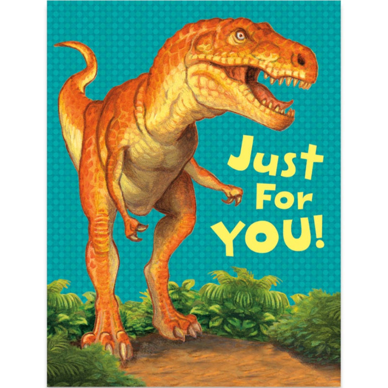 Peaceable Kingdom Mini Gift Enclosure Cards Just For You! T-Rex Foil Gift Enclosure
