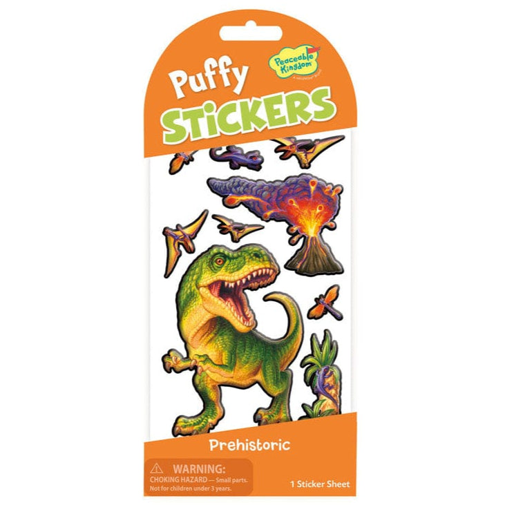 Peaceable Kingdom Stickers Default Prehistoric Dinosaur Puffy Stickers