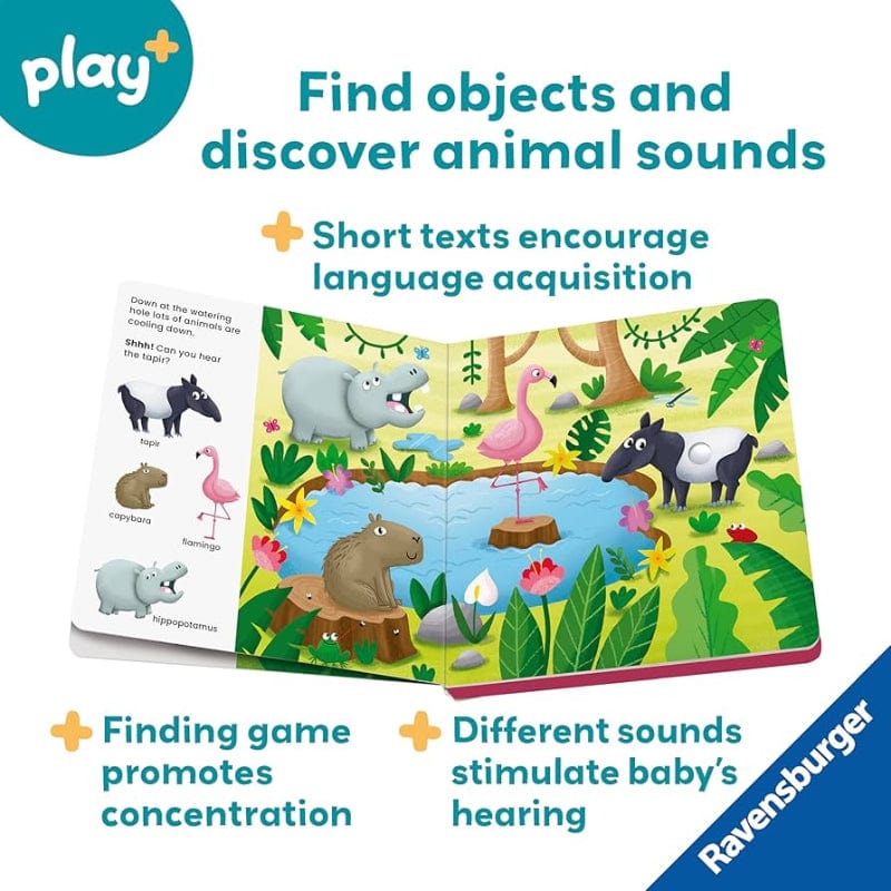 Play+ Books with Sound Shh… Who's There? Jungle Animals