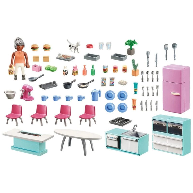 Playmobil Playmobil My Life 71608 Living House - Kitchen with Dining Table