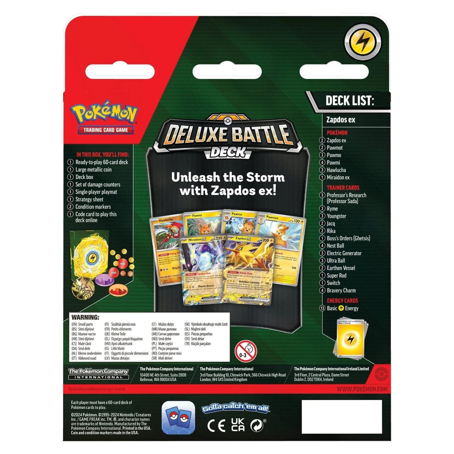 Pokemon Trading Card Games Default Pokémon: Ninetales/Zapdos ex Battle Deck (Assorted Styles)