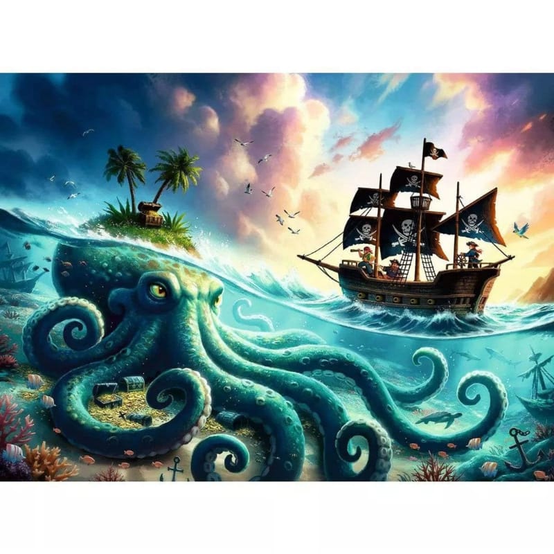 Ravensburger 100 Piece Puzzles Octopus Treasure 100 Piece Puzzle