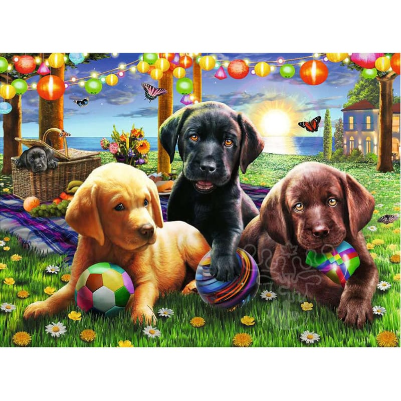 Ravensburger 100 Piece Puzzles Puppy Picnic 100 Piece Puzzle