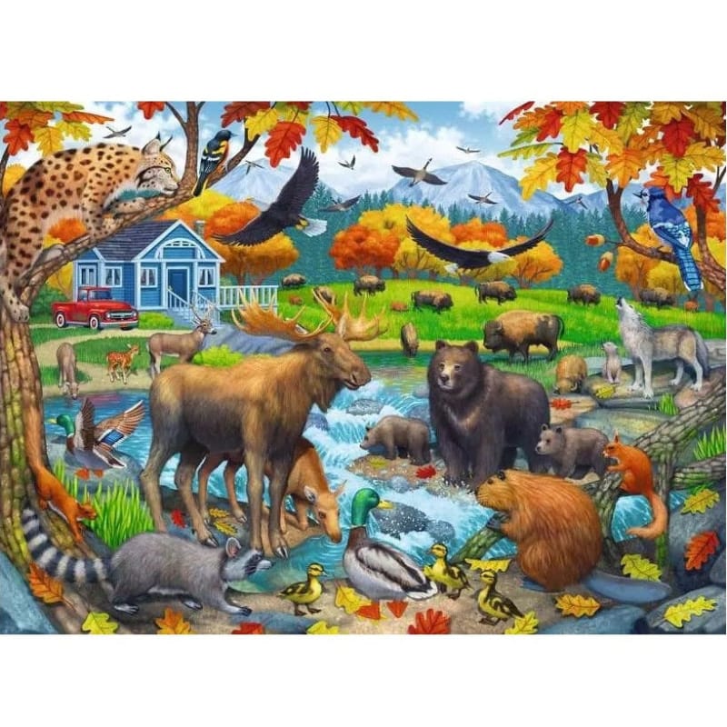 Ravensburger 100 Piece Puzzles Wildlife Gathering 150 Piece Puzzle
