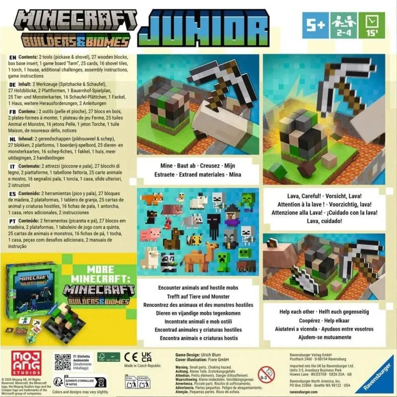 Ravensburger Cooperative Games Minecraft Builders & Biomes Junior