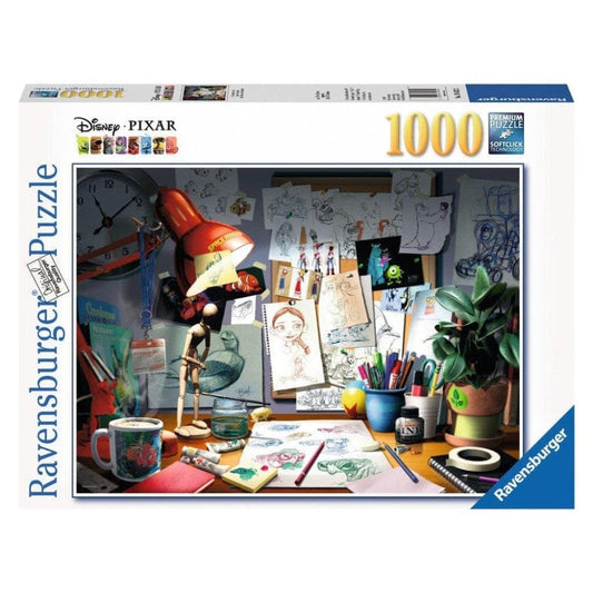 Ravensburger Disney Puzzles Disney-Pixar: The Artist's Desk 1000 Piece Puzzle