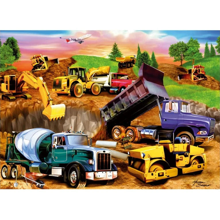 Ravensburger Floor Puzzles Construction Crowd 60 Piece Puzzle