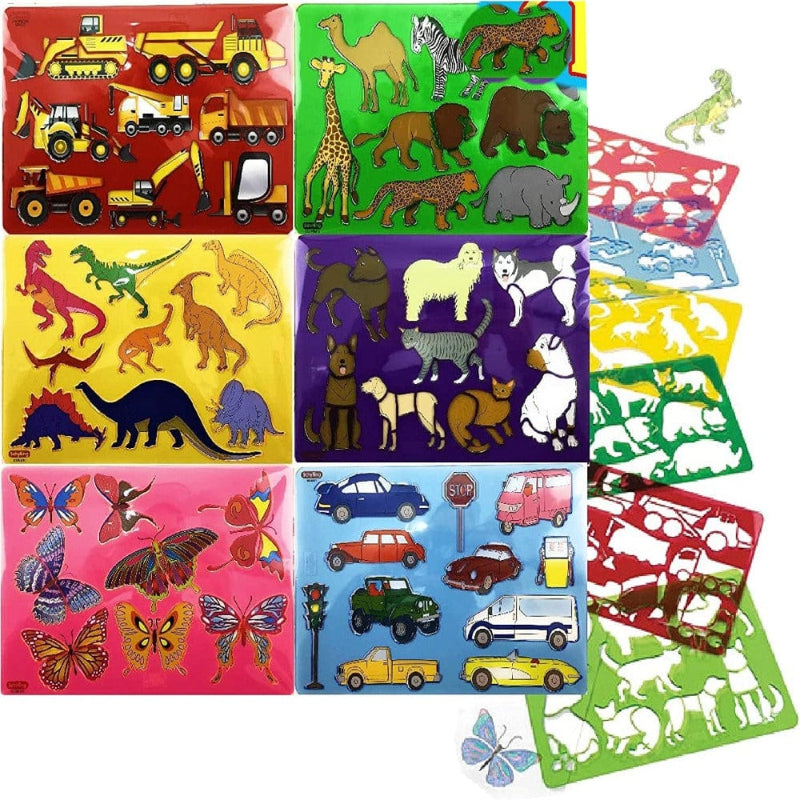 Schylling Coloring & Painting Kits Art Box Stencils
