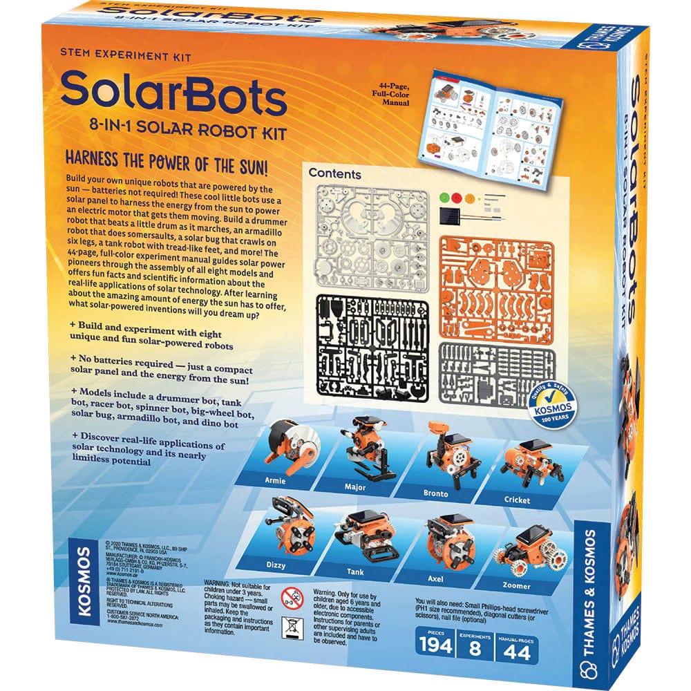 Thames & Kosmos Robot Kits SolarBots: 8-in-1 Solar Robot Kit
