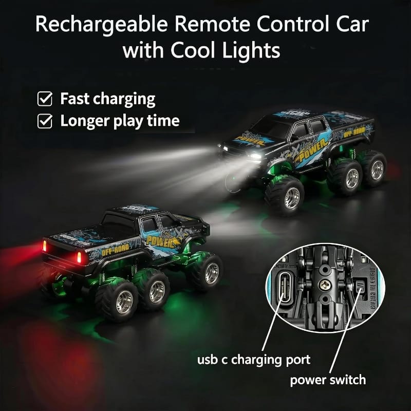Thin Air Brands Remote Controlled Vehicles Mini RC 6-Wheel Truck & Trailer
