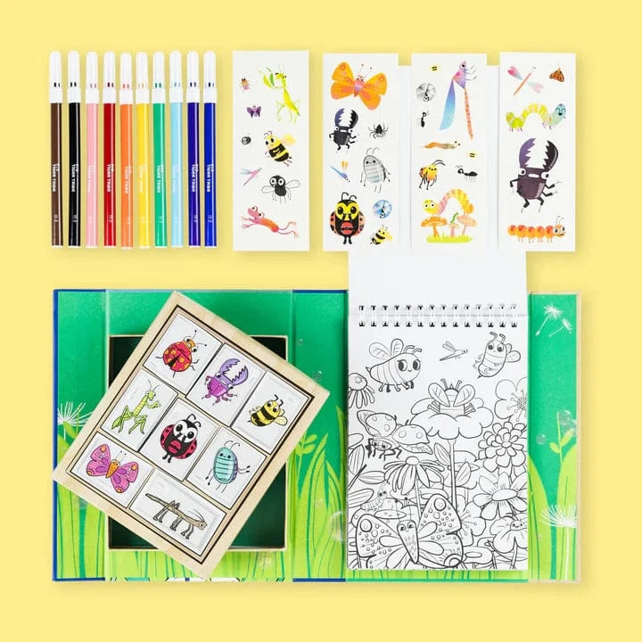 Tiger Tribe Coloring & Painting Kits Default Backyard Bugs Coloring Set