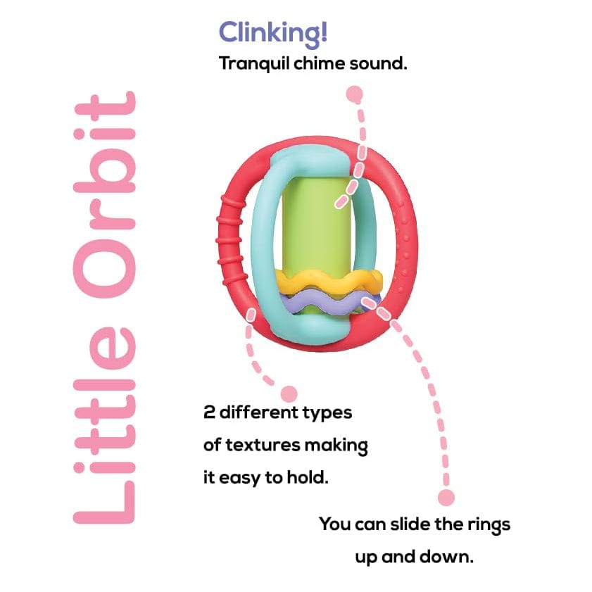 Toy Lab Rattles & Teethers Little Orbit Teether Rattle