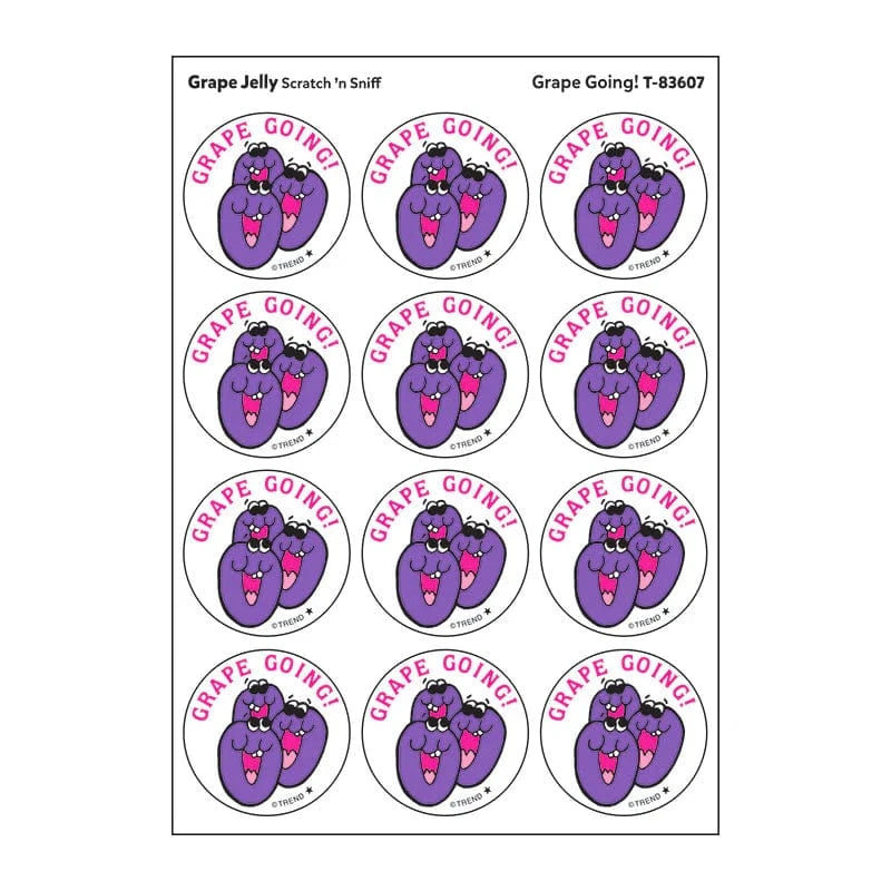 Trend Scented Stickers Scratch & Sniff Stickers - Grape Going! (Grape Jelly Scent)