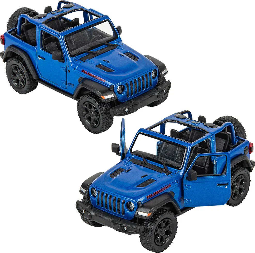 US Toy Co. Pullback Vehicles Die Cast 2018 Jeep Wrangler Open Top Pullback (Assorted Colors)