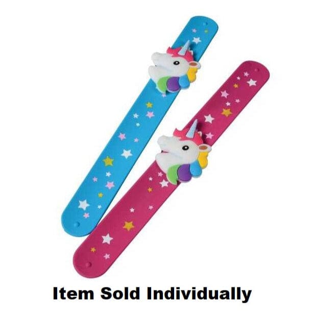 US Toy Gift Unicorn Slap Bracelet (Assorted Colors)