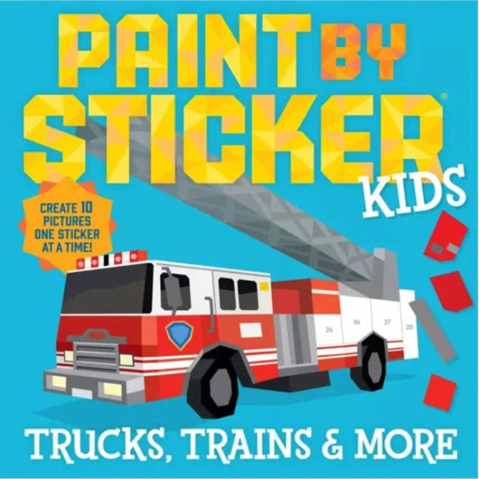 Workman Publishing Co Sticker Activity Sets Paint By Sticker Kids: Trucks, Trains & More