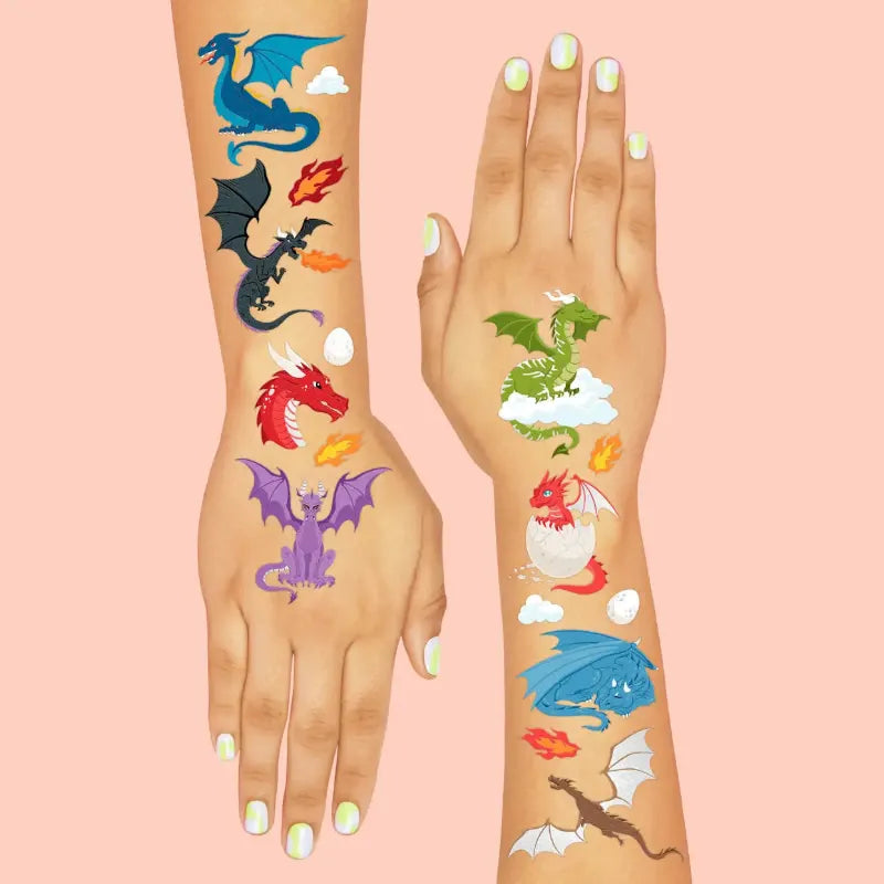 xo Fetti Dragon Temporary Foil Tattoos