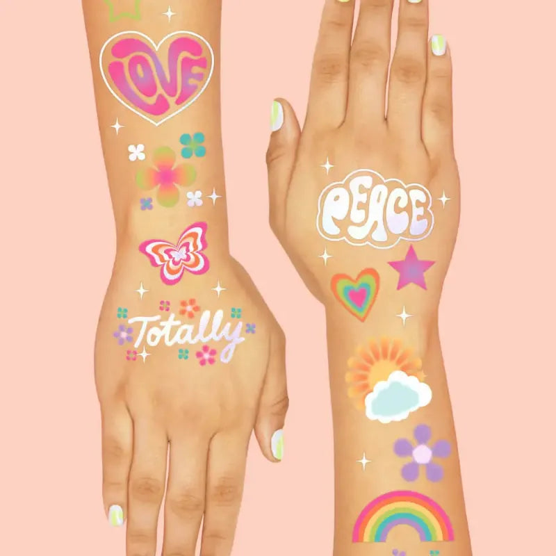 xo Fetti Groovy Rainbow Temporary Tattoos