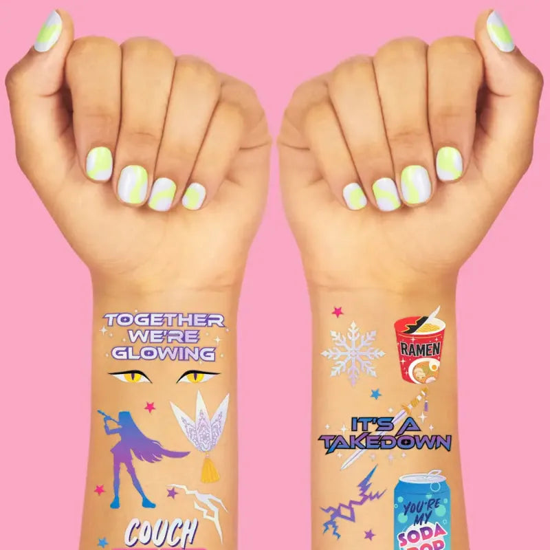 xo Fetti K Pop Temporary Iridescent Tattoos