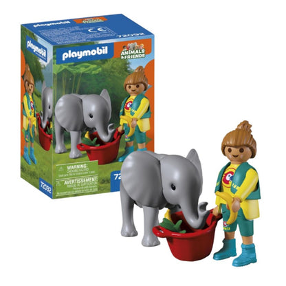 72092 Baby Elephant & Zookeeper