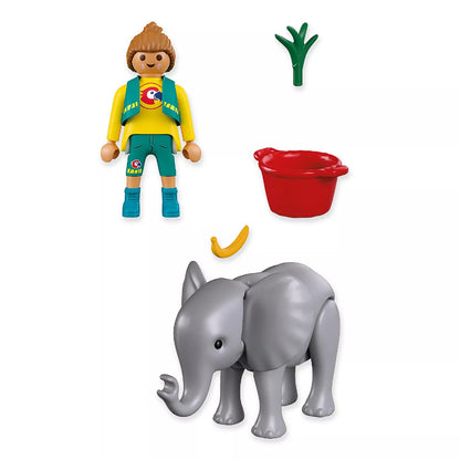 72092 Baby Elephant & Zookeeper