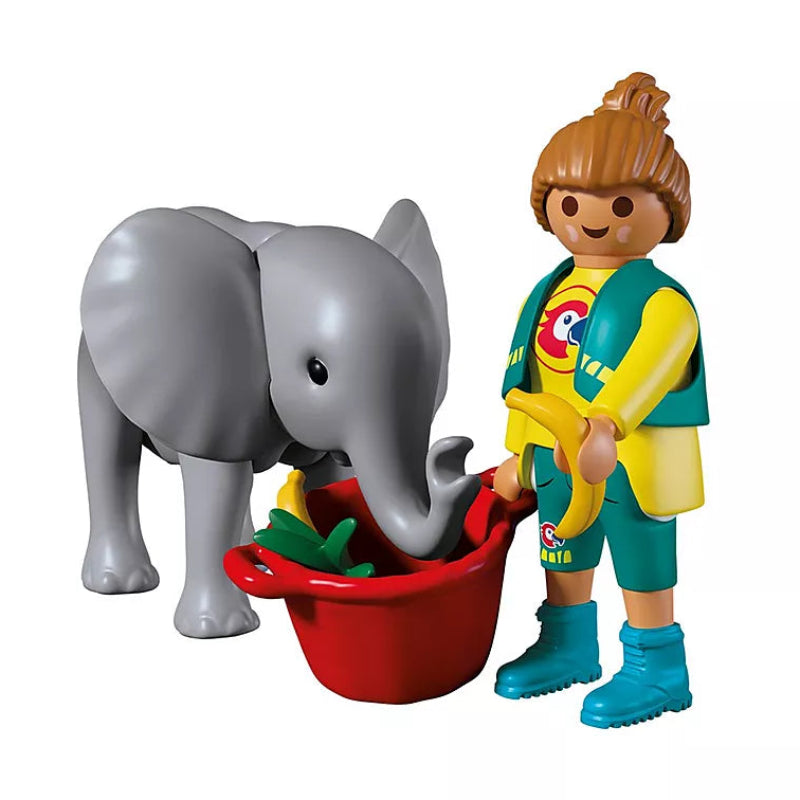 72092 Baby Elephant & Zookeeper
