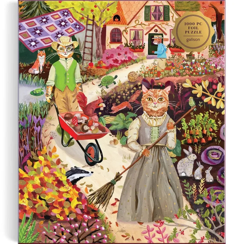 Cottage Cats 1000 Piece Foil Puzzle
