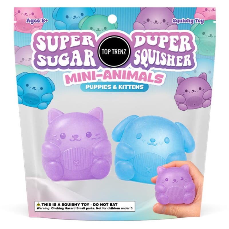 Sugar Squisher - Mini Kitty & Puppy 2 Pack (Assorted Styles)