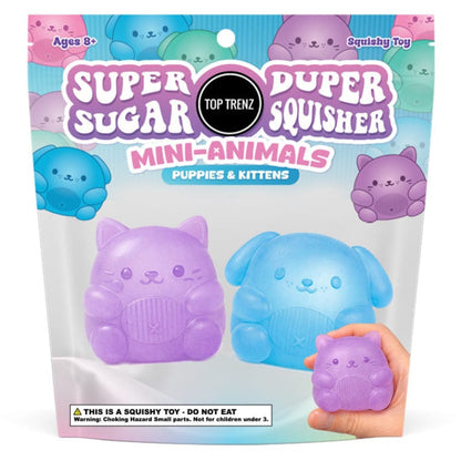 Sugar Squisher - Mini Kitty & Puppy 2 Pack (Assorted Styles)