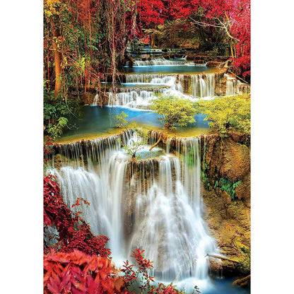 Waterfall in Deep Forest - 1000 Piece Puzzle