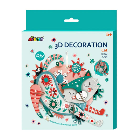 Avenir Art & Craft Activity Kits Cat 3D Decoration