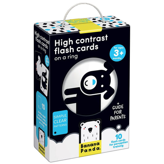 Banana Panda Educational Play Default High Contrast Flash Cards on a Ring