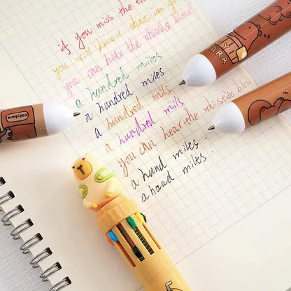 BCmini Markers, Pens, Brushes & Crayons Capybara 10-Color Pen UPC