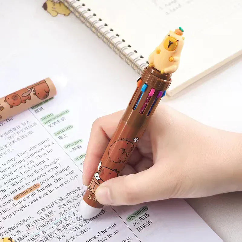 BCmini Markers, Pens, Brushes & Crayons Capybara 10-Color Pen UPC