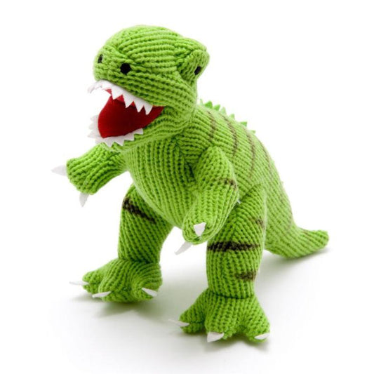 Best Years Plush Dinosaurs Default Green T Rex Knitted Dino