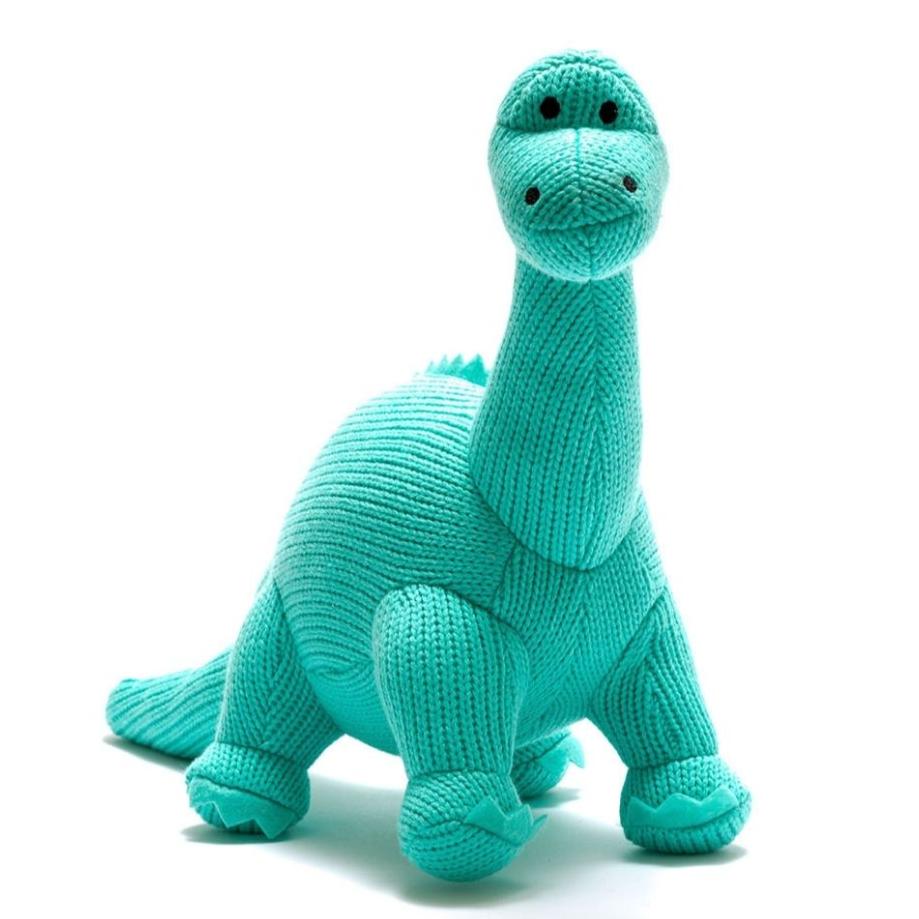 Best Years Plush Dinosaurs Default Ice Blue Diplodocus Knitted Dino