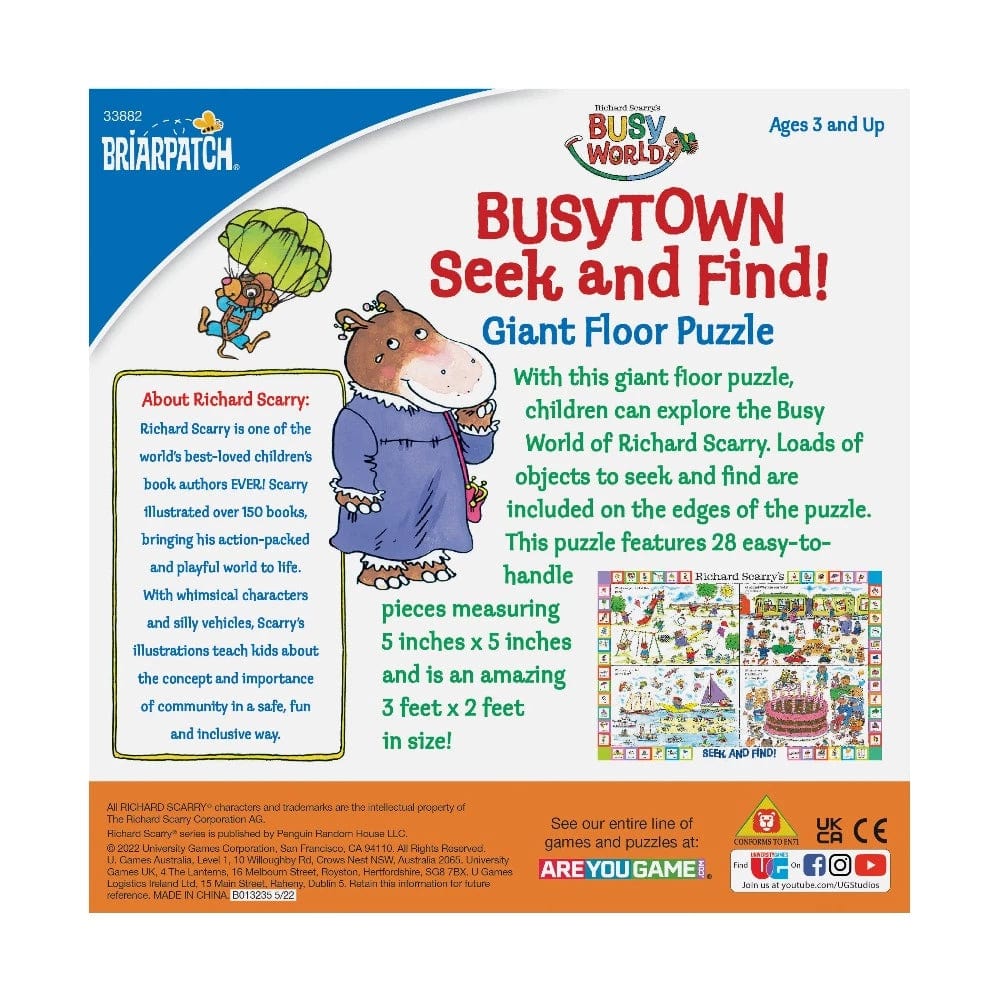 Briarpatch Floor Puzzles Busytown Seek and Find! 26 Piece Giant Floor Puzzle