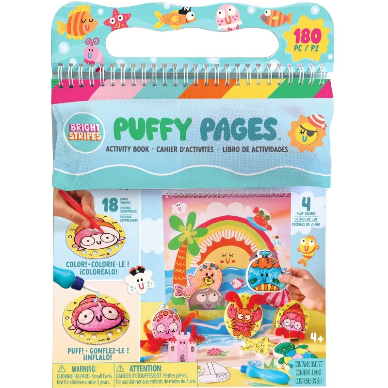 Bright Stripes Activity Books Puffy Pages