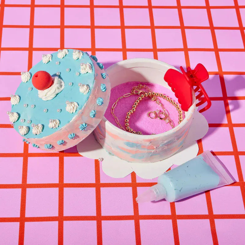 Bright Stripes Art & Craft Activity Kits Decorate A Cake Jewelry Box