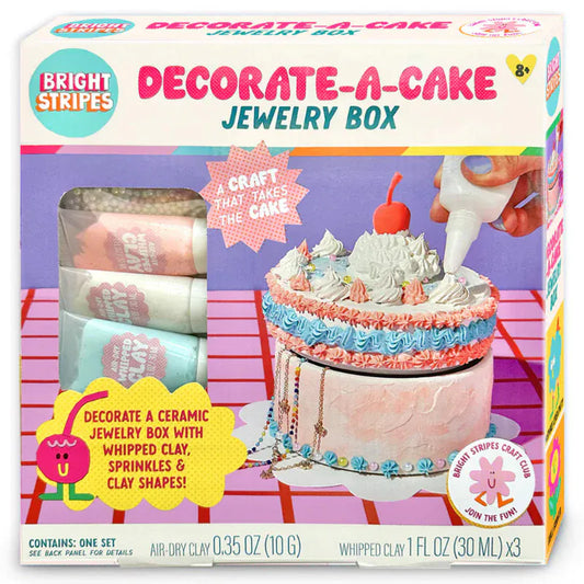 Bright Stripes Art & Craft Activity Kits Decorate A Cake Jewelry Box