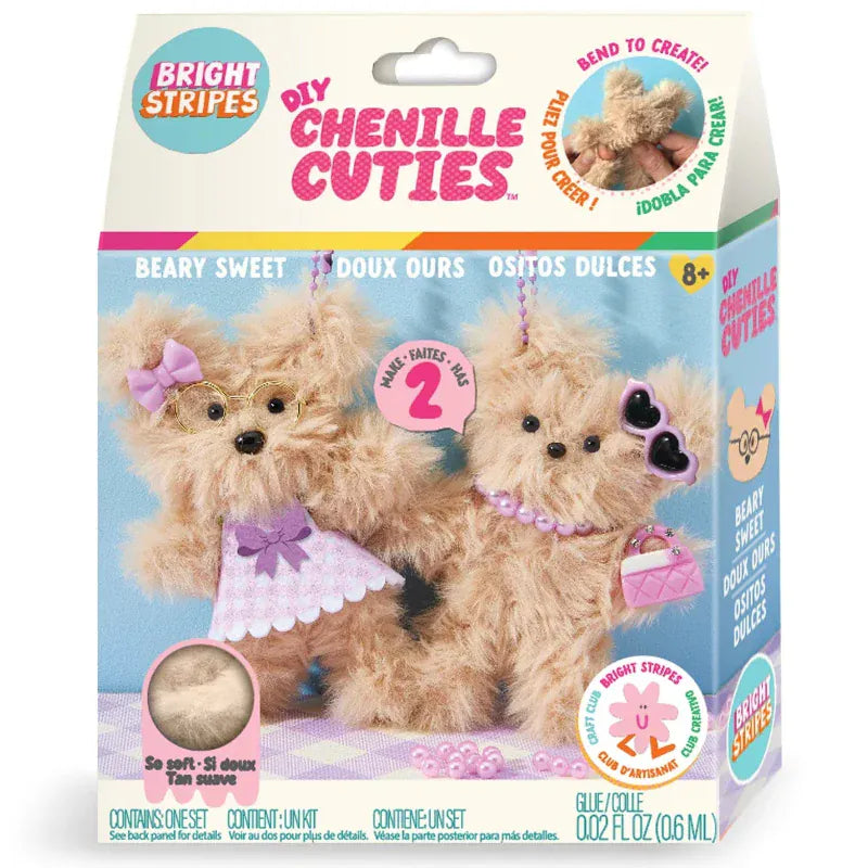 Bright Stripes Art & Craft Activity Kits DIY Chenille Cuties- Beary Sweet
