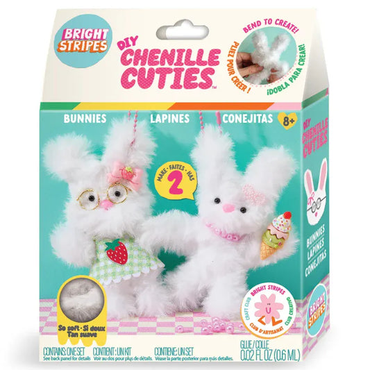 Bright Stripes Art & Craft Activity Kits DIY Chenille Cuties - Bunny Babes