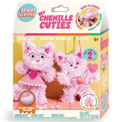 Bright Stripes Art & Craft Activity Kits DIY Chenille Cuties - Cutie Cats