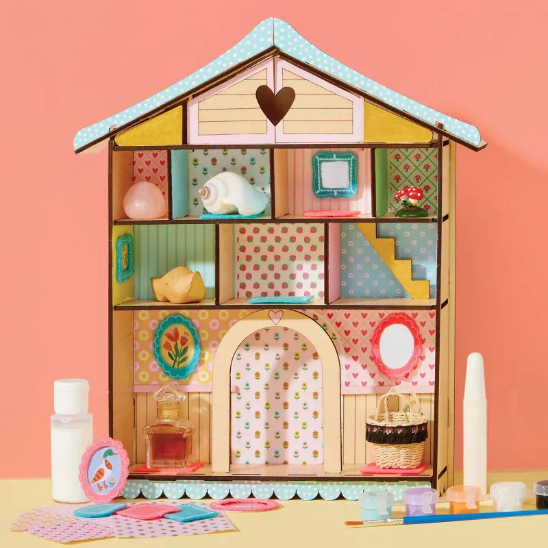 Bright Stripes Art & Craft Activity Kits DIY Wooden Curio Cottage