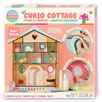 Bright Stripes Art & Craft Activity Kits DIY Wooden Curio Cottage