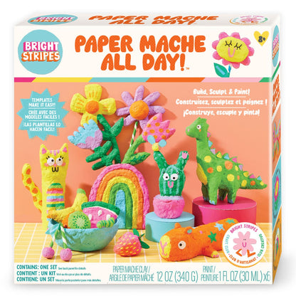Bright Stripes Art & Craft Activity Kits HOLIDAY Paper Mache All Day!