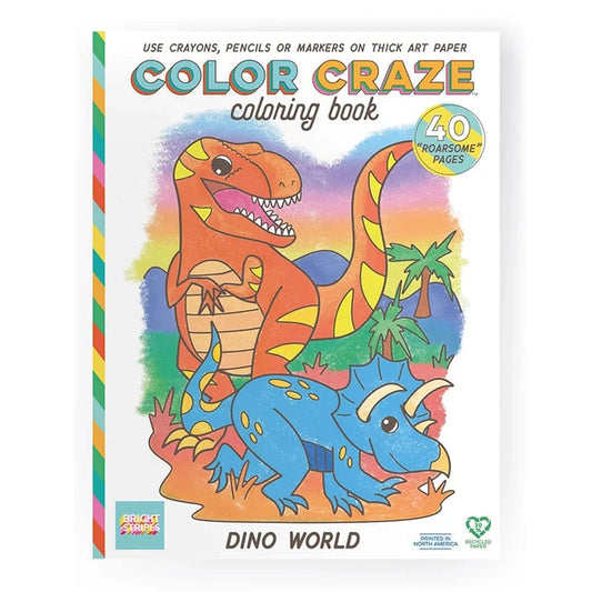 Bright Stripes Coloring & Painting Books Default Color Craze Dino Coloring Book