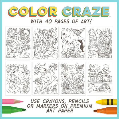 Bright Stripes Coloring & Painting Books Default Color Craze - Ocean Pals Coloring Book