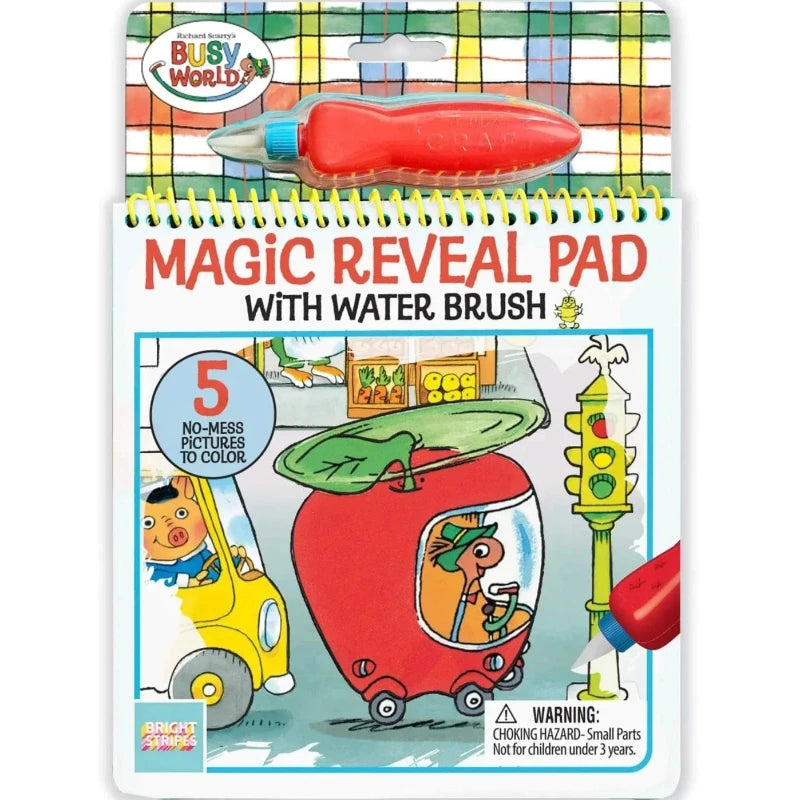 Bright Stripes Coloring & Painting Books Default Magic Reveal Pads - Richard Scarry’s Busytown