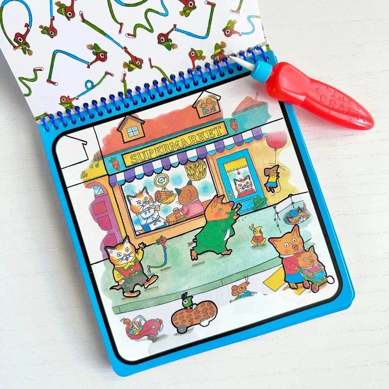 Bright Stripes Coloring & Painting Books Default Magic Reveal Pads - Richard Scarry’s Busytown